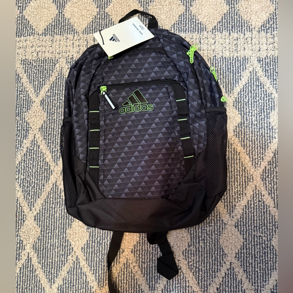 Adidas Excel 6 Black and Green Backpack